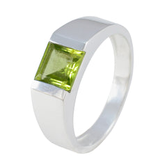 Peridot Solitaire Moroccan 925 Silver Green Gems Tiny Modern Ring Jewelry