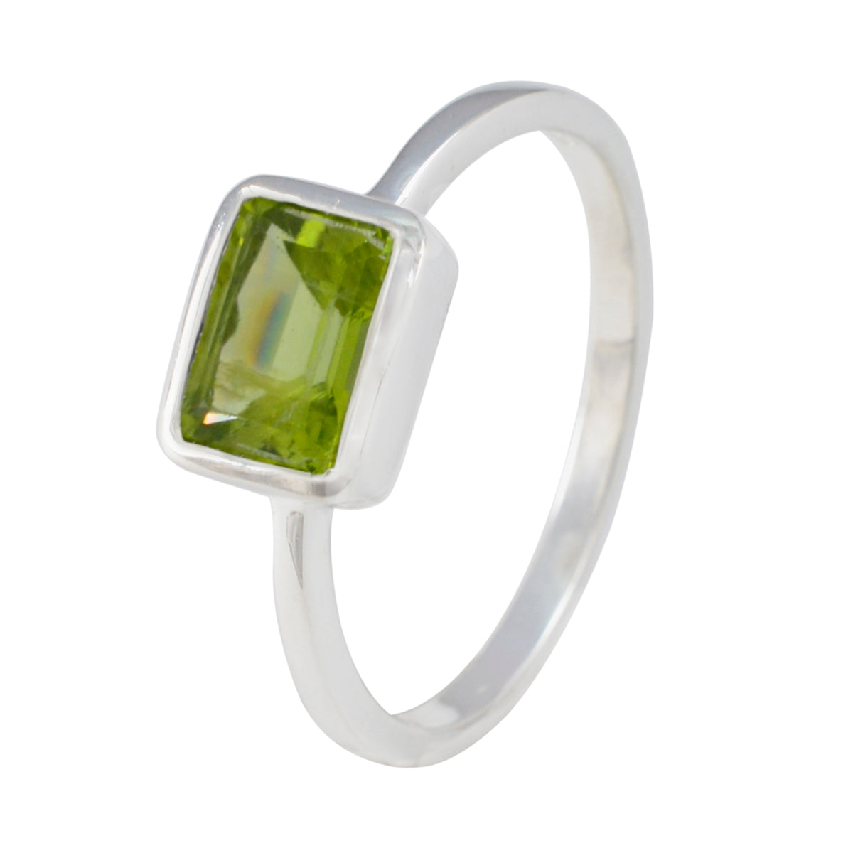 Anello artigianale con peridoto solitario, argento turco, pietre preziose verdi, gioielli delicati Immagine secondaria del prodotto