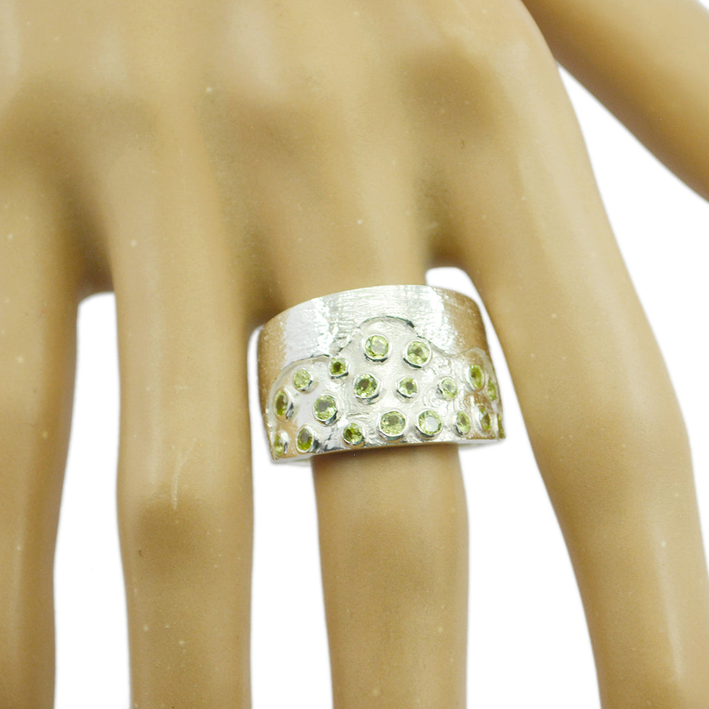 Peridot multiple Moroccan 925 Sterling Silver Green Gemstone Essential  Signet Ring Jewelry