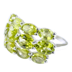 Peridot multiple German 925 Silver Green Gemstone Minimal Romantic Ring Jewellery