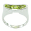 Peridot Trilogy African 925 Sterling Silver Green Gems Tiny Sophisticated Ring Jewelry
