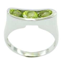 Peridot Trilogy African 925 Sterling Silver Green Gems Tiny Sophisticated Ring Jewelry