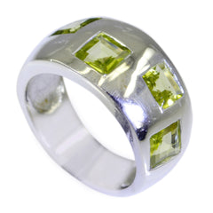 Peridot Trilogy Moroccan Silver Green Gems Eye catching Modern Ring Jewelry