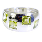 Peridot Trilogy Moroccan Silver Green Gems Eye catching Modern Ring Jewelry