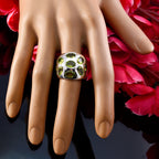 Peridot Navratna Egyptian 92.5 Silver Green Gemstones Versatile Contemporary Ring Jewellery