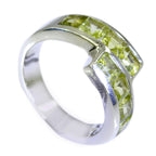 Peridot octa Moroccan Silver Green Gems Classic Sophisticated Ring Jewelry