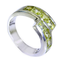 Peridot octa Moroccan Silver Green Gems Classic Sophisticated Ring Jewelry