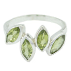 Peridot quarter Indian 92.5 Silver Green Gems Featherlight Luxurious Ring Jewelry