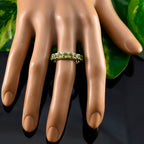 Peridot multiple Korean 925 Sterling Silver Green Gemstones Dainty Eternity Band Jewelry