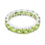 Peridot multiple Korean 925 Sterling Silver Green Gemstones Dainty Eternity Band Jewelry