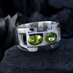 Peridot Toi et Moi Moroccan Sterling Silver Green Gemstone Essential  Modern Ring Jewelry