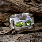 Peridot Toi et Moi Moroccan Sterling Silver Green Gemstone Essential  Modern Ring Jewelry