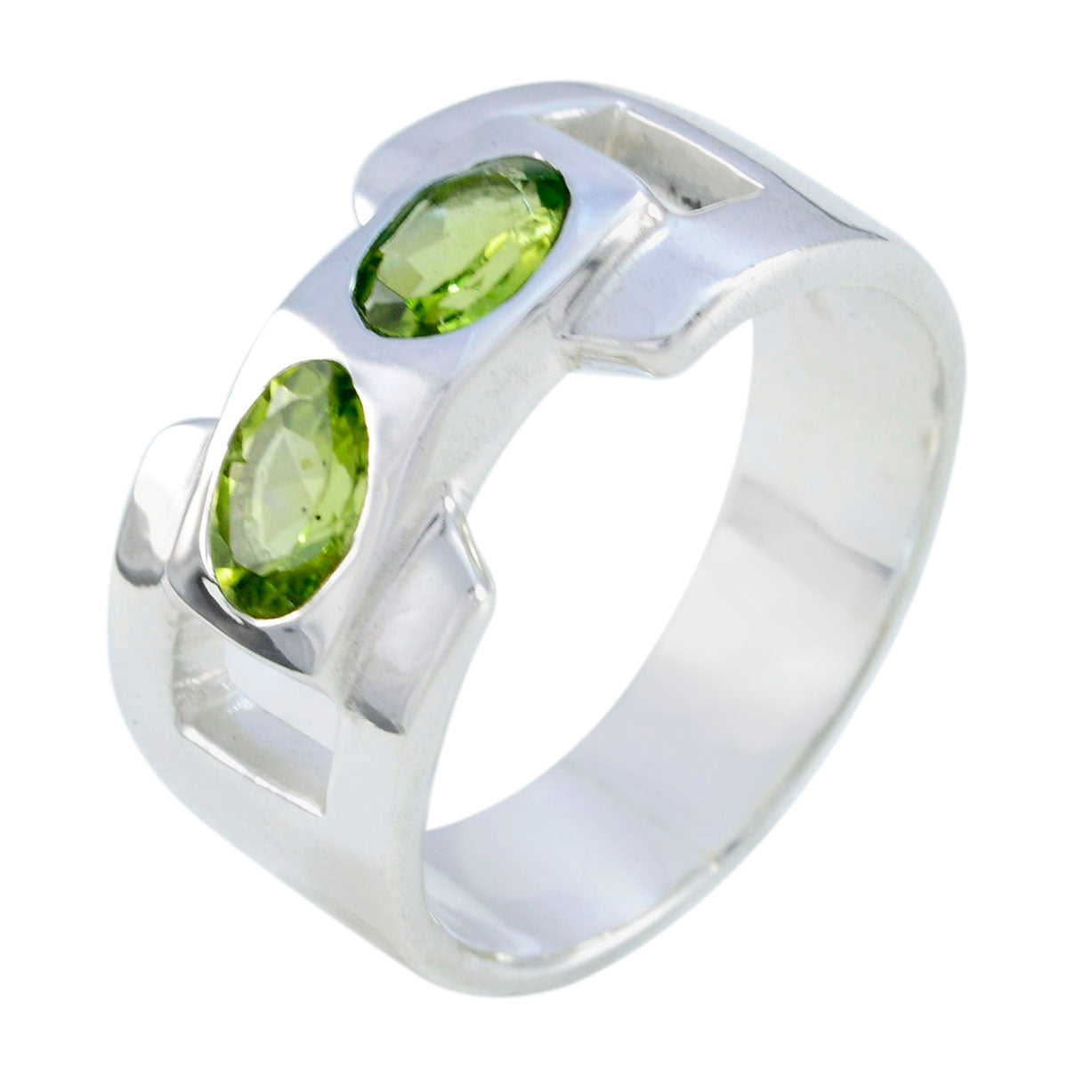Peridot Toi et Moi Moroccan Sterling Silver Green Gemstone Essential  Modern Ring Jewelry Secondary image