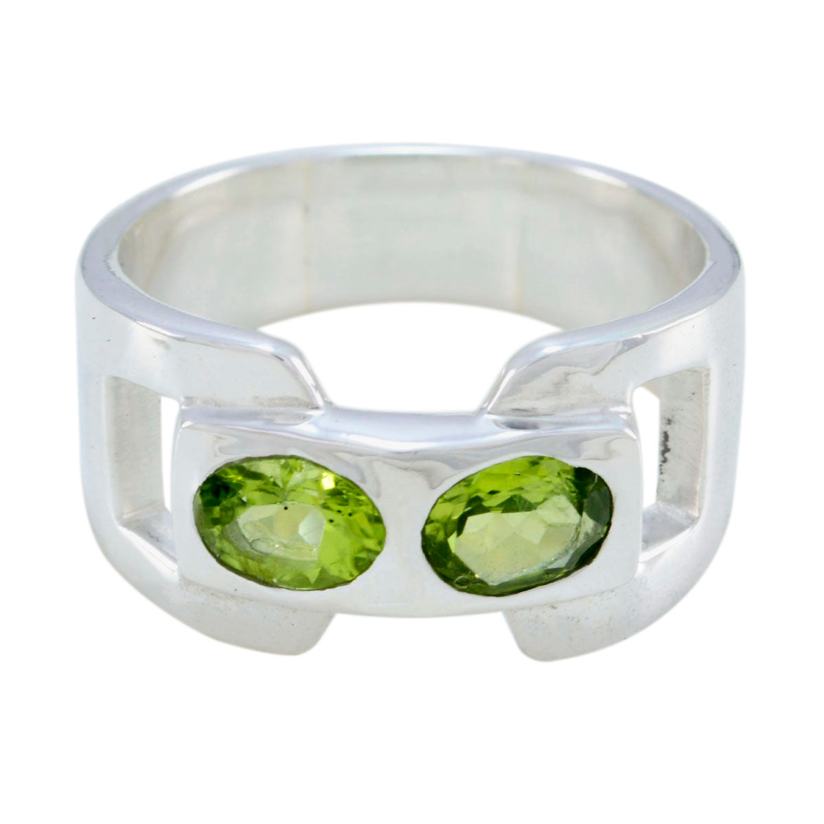 Peridot Toi et Moi Moroccan Sterling Silver Green Gemstone Essential  Modern Ring Jewelry