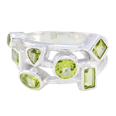 Peridot multiple Moroccan 925 Silver Green Gems Eye catching Modern Ring Jewelry