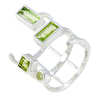 Peridot quarter Moroccan 925 Silver Green Gems Mid weight Signet Ring Jewelry