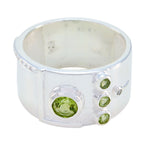 Peridot quarter African 925 Sterling Silver Green Gems Versatile Abstract Band Jewelry