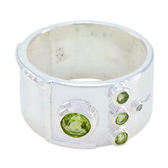 Peridot quarter African 925 Sterling Silver Green Gems Versatile Abstract Band Jewelry