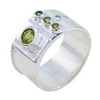 Peridot quarter African 925 Sterling Silver Green Gems Versatile Abstract Band Jewelry
