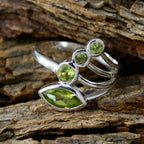 Peridot quarter Egyptian 92.5 Silver Green Gemstones Slim Fairytale Ring Jewelry