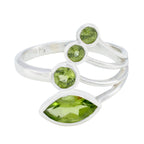 Peridot quarter Egyptian 92.5 Silver Green Gemstones Slim Fairytale Ring Jewelry