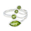 Peridot quarter Egyptian 92.5 Silver Green Gemstones Slim Fairytale Ring Jewelry