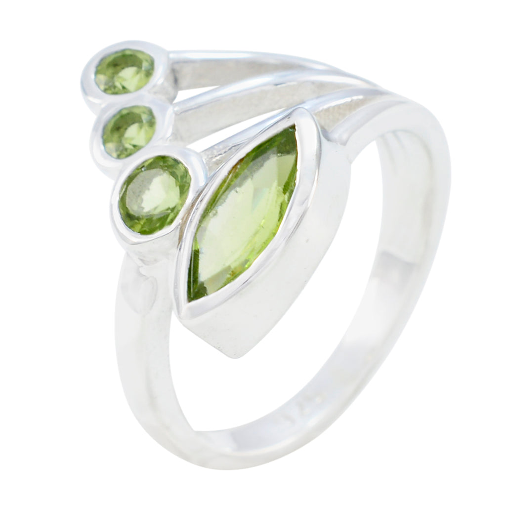 Peridot quarter Egyptian 92.5 Silver Green Gemstones Slim Fairytale Ring Jewelry