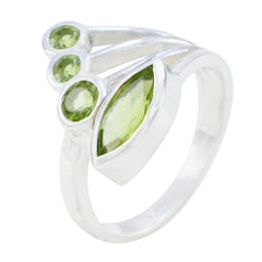 Peridot quarter Egyptian 92.5 Silver Green Gemstones Slim Fairytale Ring Jewelry