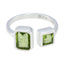 Peridot Toi et Moi Moroccan Sterling Silver Green Gems Featherlight Abstract Ring Jewellery