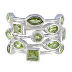 Peridot multiple African 925 Sterling Silver Green Gems Eye catching Contemporary Ring Jewellery