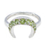 Peridot multiple Korean 925 Silver Green Gemstones Whisper thin Graceful Ring Jewelry