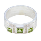 Peridot Trilogy Russian Silver Green Gems Eye catching Boho Band Jewelry