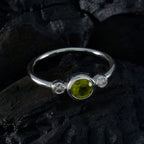 Peridot Trilogy Turkish 92.5 Silver Green Gems Elegant  Fairytale Ring Jewelry