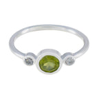 Peridot Trilogy Turkish 92.5 Silver Green Gems Elegant  Fairytale Ring Jewelry