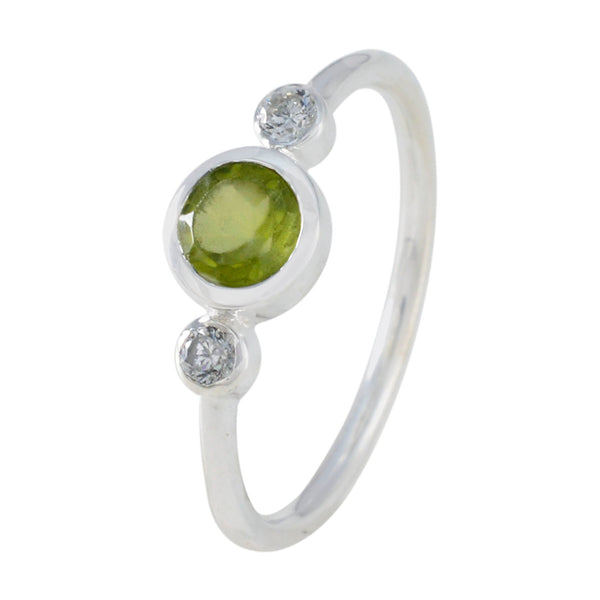 Peridot Trilogy Turkish 92.5 Silver Green Gems Elegant  Fairytale Ring Jewelry
