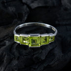 Peridot Penta Turkish 92.5 Silver Green Gemstones Delicate Glamorous Ring Jewellery