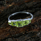 Peridot Penta Turkish 92.5 Silver Green Gemstones Delicate Glamorous Ring Jewellery