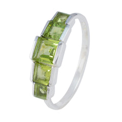 Peridot Penta Turkish 92.5 Silver Green Gemstones Delicate Glamorous Ring Jewellery