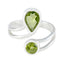 Peridot Toi et Moi Moroccan 92.5 Silver Green Gemstone Tiny Romantic Ring Jewelry