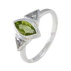 Peridot Trilogy Turkish Sterling Silver Green Gems Whisper thin Glamorous Ring Jewelry