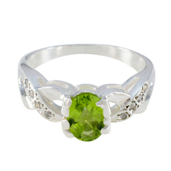 Peridot Halo African 92.5 Silver Green Gems Featherlight Abstract Ring Jewellery