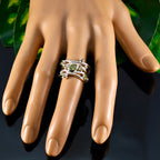 smoky quartz multiple Moroccan 925 Sterling Silver Brown Gemstones Mid weight Fairytale Ring Jewelry