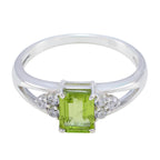 Peridot Halo Turkish 92.5 Silver Green Gemstones Dainty Graceful Ring Jewellery