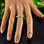 Peridot quarter Korean Sterling Silver Green Gemstones Dainty Trendy Band Jewellery