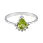 Peridot Halo Turkish Sterling Silver Green Gemstone Delicate Fairytale Ring Jewellery