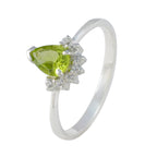 Peridot Halo Turkish Sterling Silver Green Gemstone Delicate Fairytale Ring Jewellery