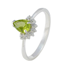 Peridot Halo Turkish Sterling Silver Green Gemstone Delicate Fairytale Ring Jewellery
