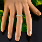 Peridot Halo Japanese 92.5 Silver Green Gemstones Minimalist Trendy Ring Jewelry