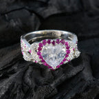 Pink CZ Halo German 925 Silver Pink Gemstone Tiny Cultural Ring Jewelry