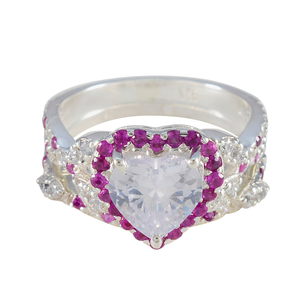 Pink CZ Halo German 925 Silver Pink Gemstone Tiny Cultural Ring Jewelry